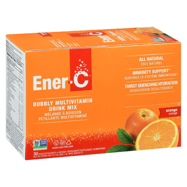 Ener-C 1000mg Vitamin C Effervescent Drink Mix, Orange - 30 packets