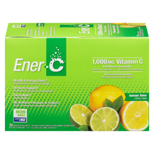 Load image into Gallery viewer, Ener-C 1000mg Vitamin C Effervescent Drink Mix, Lemon Lime - 30 packets
