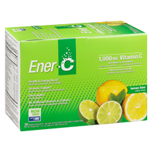 Load image into Gallery viewer, Ener-C 1000mg Vitamin C Effervescent Drink Mix, Lemon Lime - 30 packets
