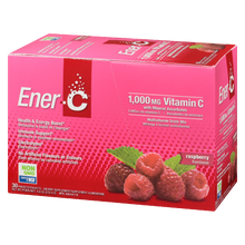 Load image into Gallery viewer, Ener-C 1000mg Vitamin C Effervescent Drink Mix, Raspberry - 30 packets
