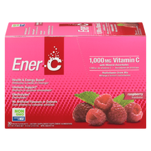 Load image into Gallery viewer, Ener-C 1000mg Vitamin C Effervescent Drink Mix, Raspberry - 30 packets
