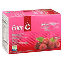 Load image into Gallery viewer, Ener-C 1000mg Vitamin C Effervescent Drink Mix, Raspberry - 30 packets
