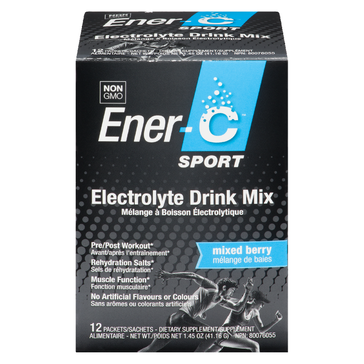 Ener-C Sport Electrolyte Drink Mix, Mixed Berry 12 packets
