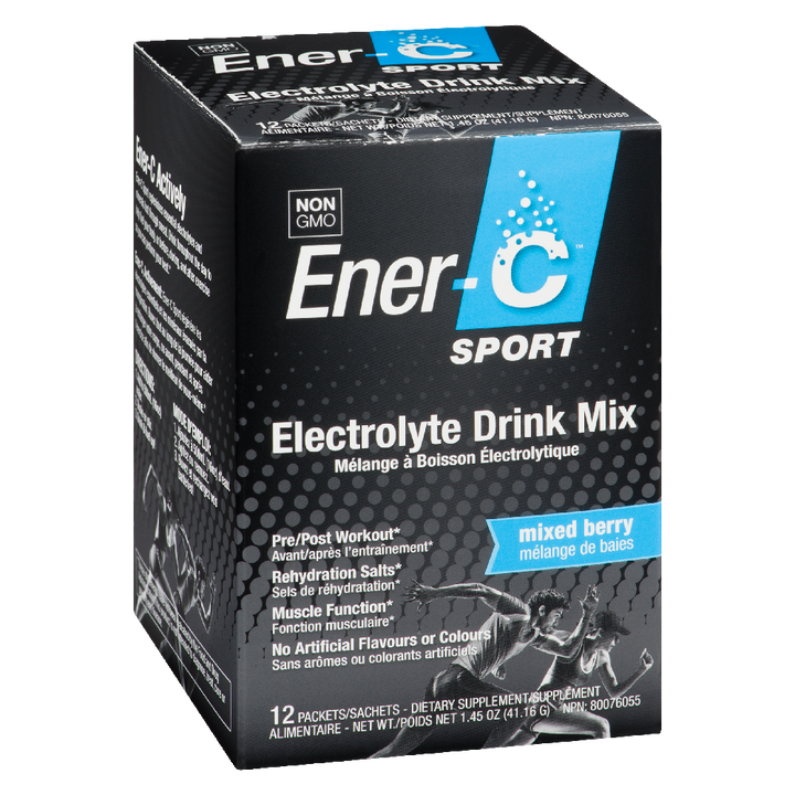 Ener-C Sport Electrolyte Drink Mix, Mixed Berry 12 packets