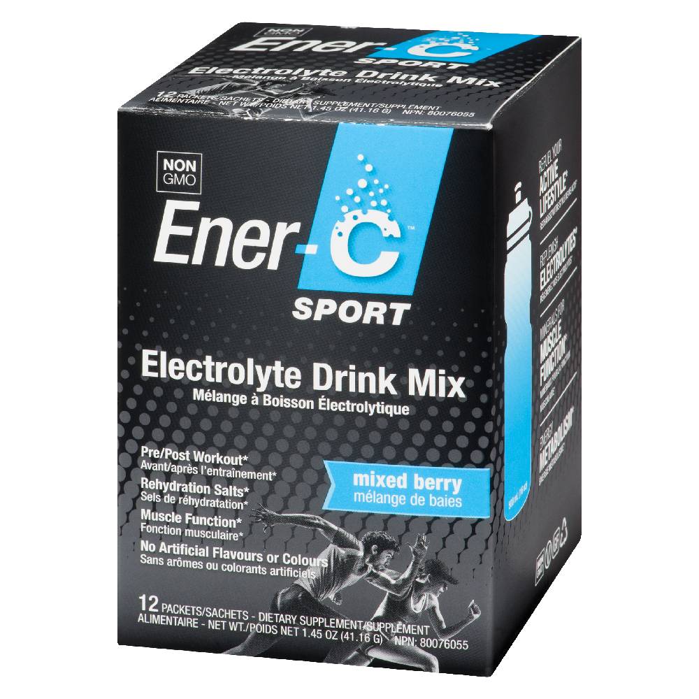 Ener-C Sport Electrolyte Drink Mix, Mixed Berry 12 packets