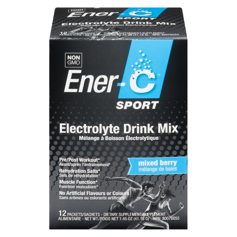 Ener-C Sport Electrolyte Drink Mix, Mixed Berry 12 packets