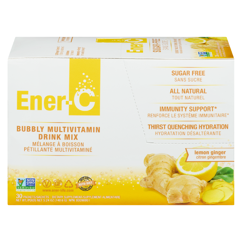 Ener-C Sugar Free Lemon Ginger, 30 packets
