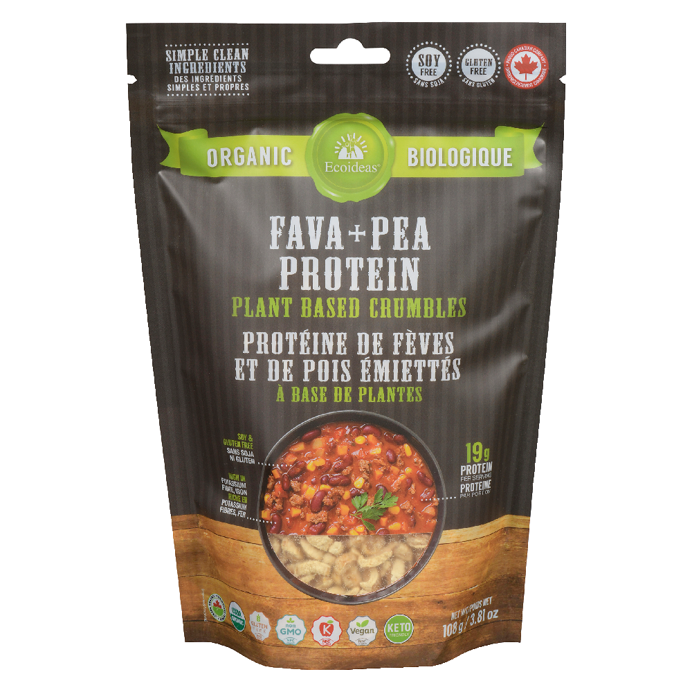Fava + Pea Protein Crumbles Organic 108g