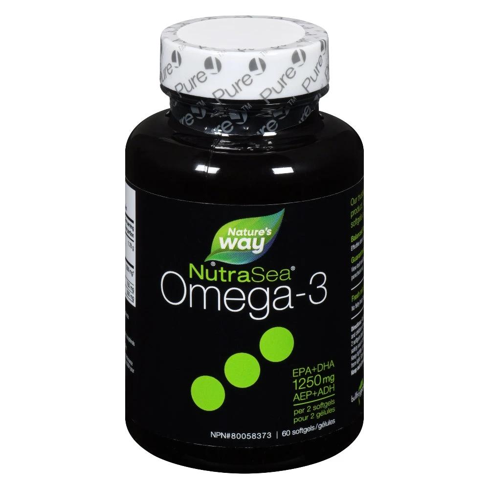 NutraSea Omega-3 Liquid Gels, Fresh Mint / 60 softgels