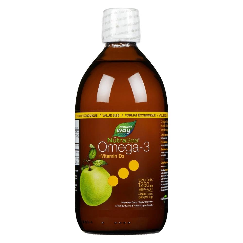NutraSea+D Omega-3, Crisp Apple / 16.9 fl oz (500 ml)