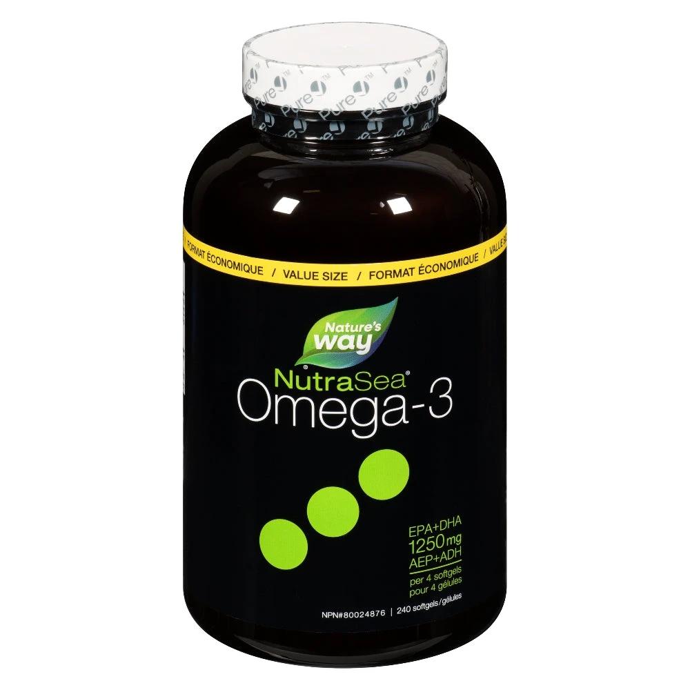 NutraSea Omega-3 Liquid Gels, Lemon / 240 softgels