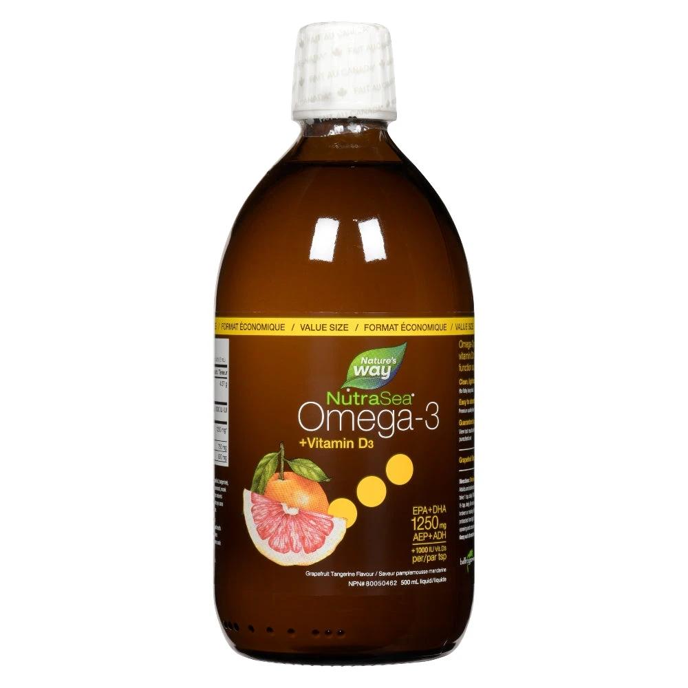 NutraSea+D Omega-3, Grapefruit Tangerine / 16.9 fl oz (500 ml)