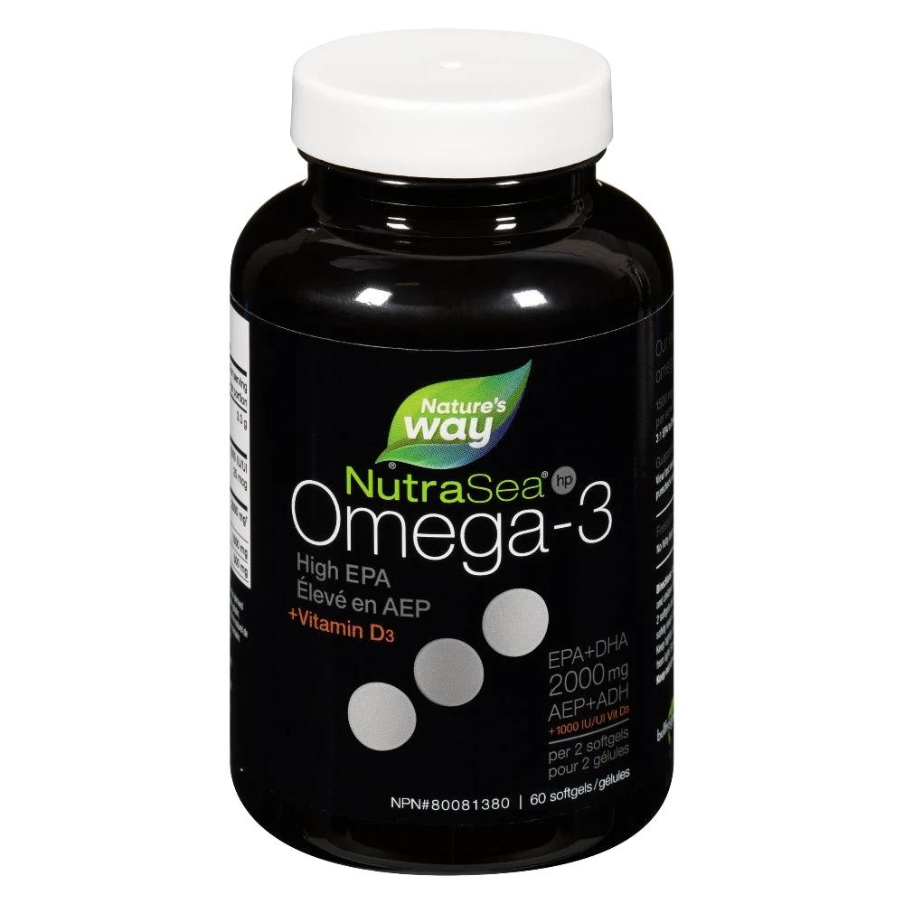 NutraSea HP +D Omega-3 Liquid Gels, Fresh Mint / 60 softgels