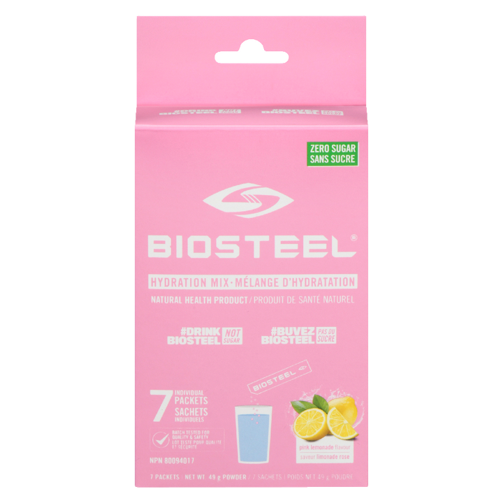 Biosteel - Hydration Mix On-The-Go Sachets 7 x 7g Pink Lemonade