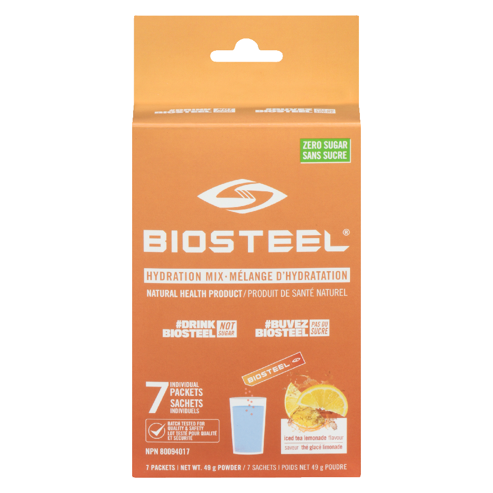 Biosteel - Hydration Mix On-The-Go Sachets 7 x 7g Iced Tea Lemonade