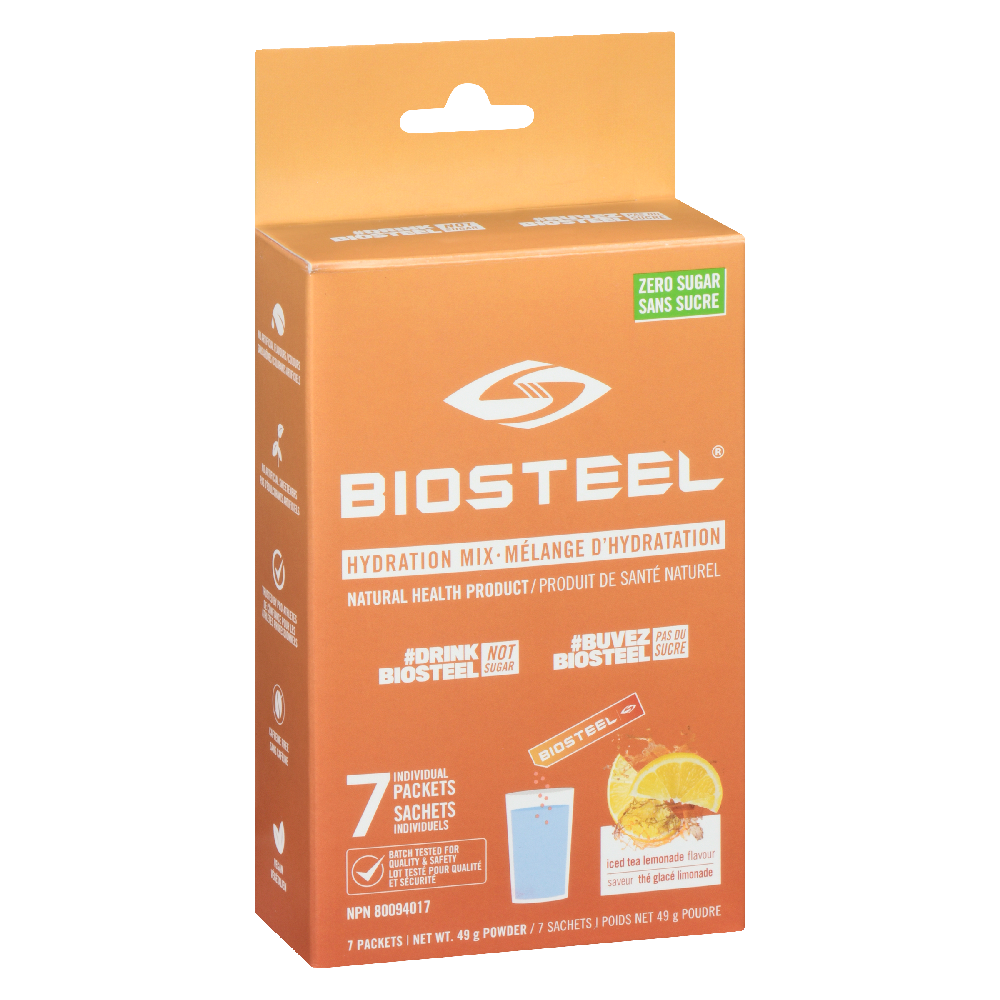 Biosteel - Hydration Mix On-The-Go Sachets 7 x 7g Iced Tea Lemonade