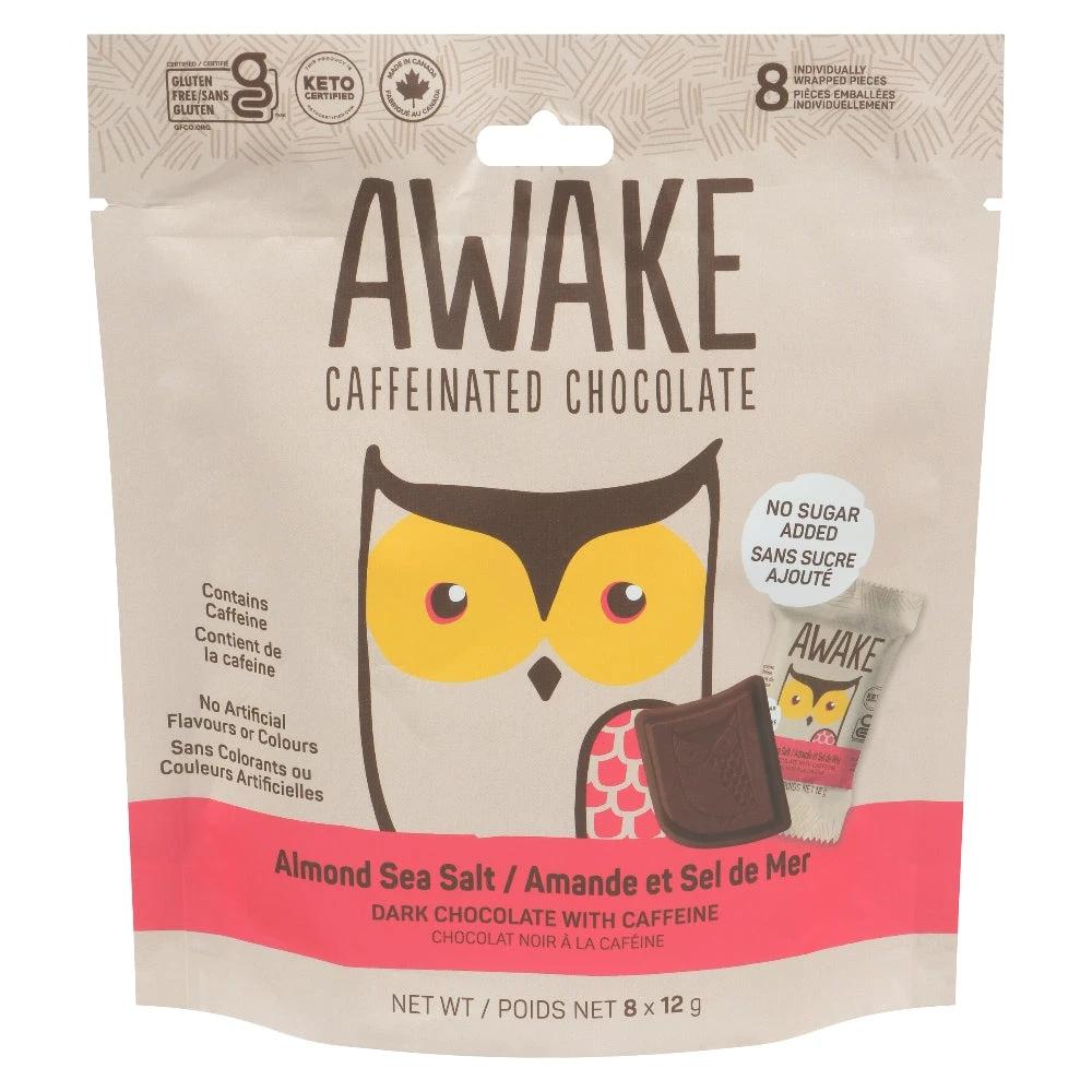 Caffeine Chocolate Squares- Dark Chocolate Almond Sea Salt