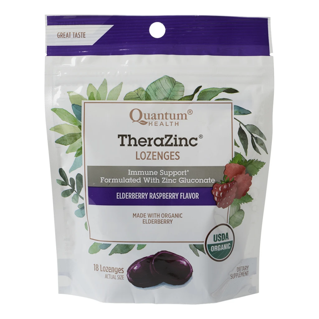 Organic TheraZinc Elderberry Lozeng by Quantum