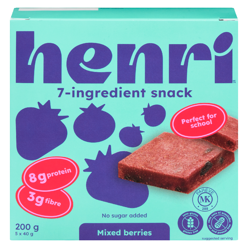 Mixed Berries Snack Bars (Box of 5) 200g