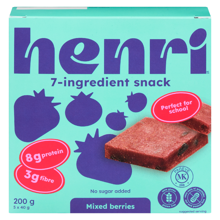 Mixed Berries Snack Bars (Box of 5) 200g