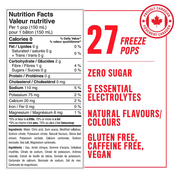 Clean Healthy Freeze Pops 27x150ml
