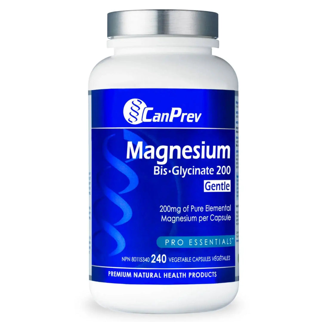 CanPrev - Magnesium Bis-Glycinate Gentle, 200mg, 120 Capsules