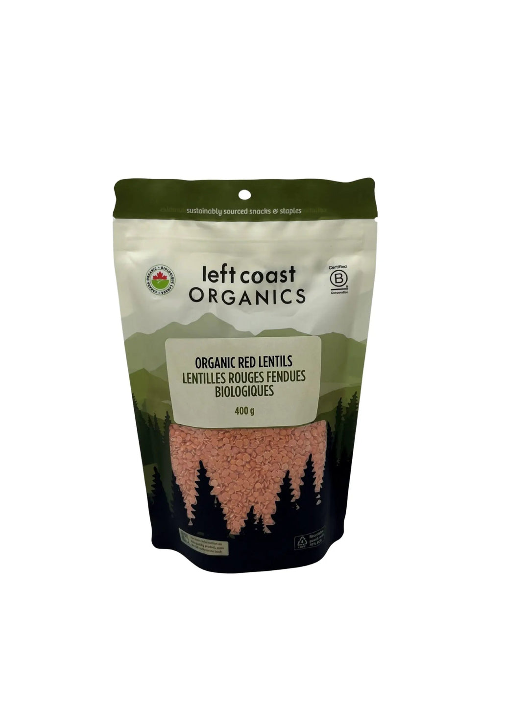 Organic Red Split Lentils 400g