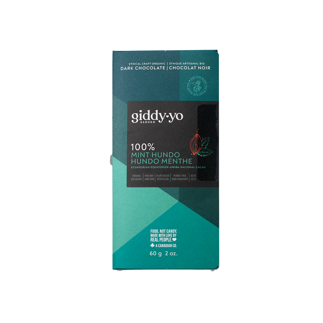 Hundo Mint Choco Bar 62g by Giddy Yo