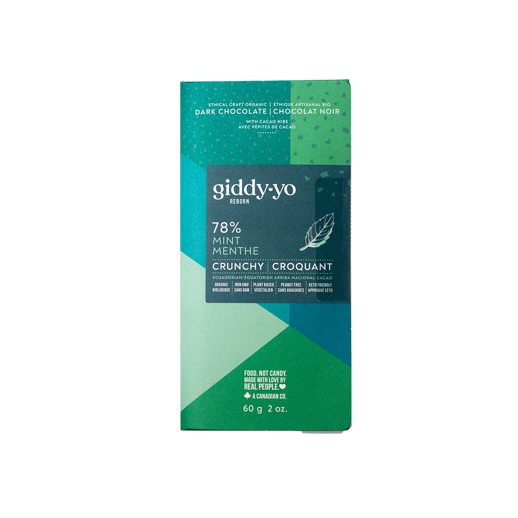 Mint Crunchy Chocolate Bar 78% 60g