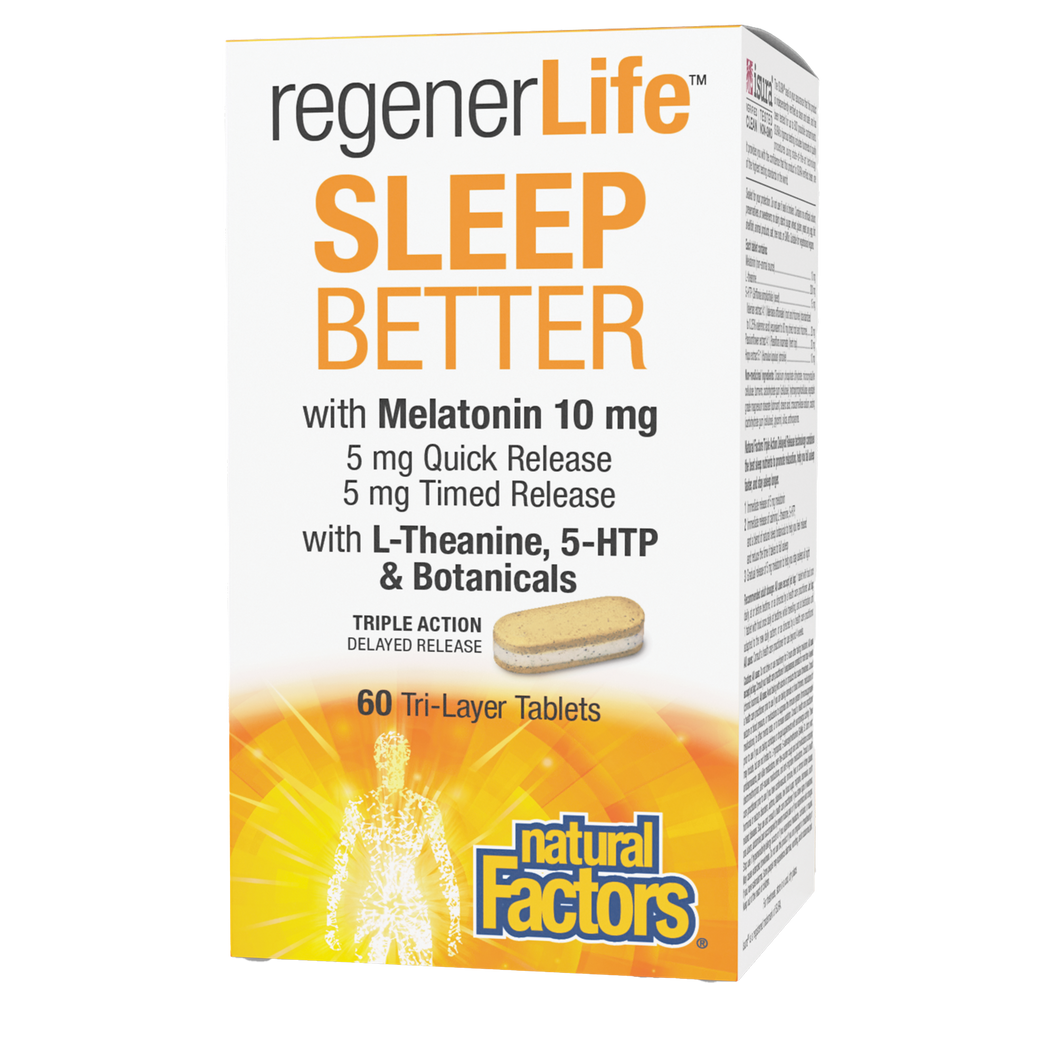 Natural Factors RegenerLife Sleep Better Tri-layer 60's
