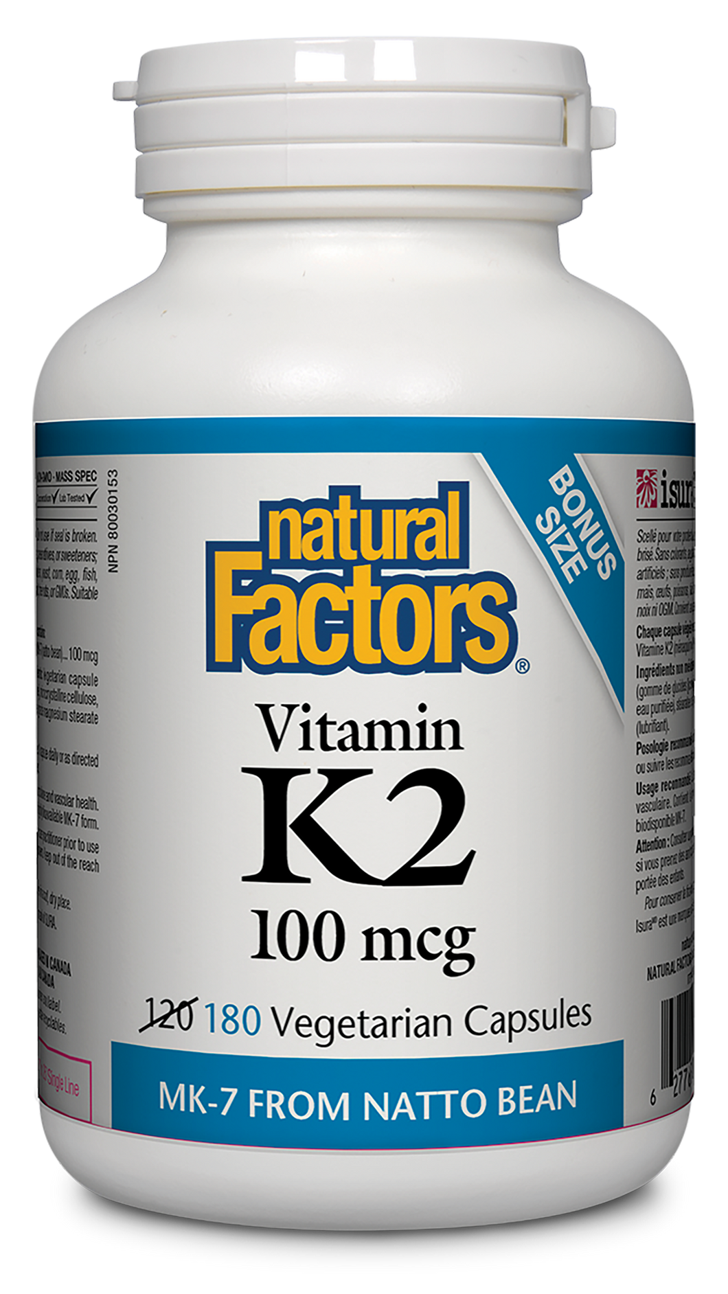 Vitamin K2 100mcg 180s