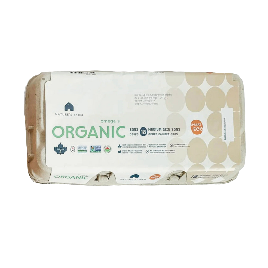 large Organic Eggs 18pk by Nature's Farm