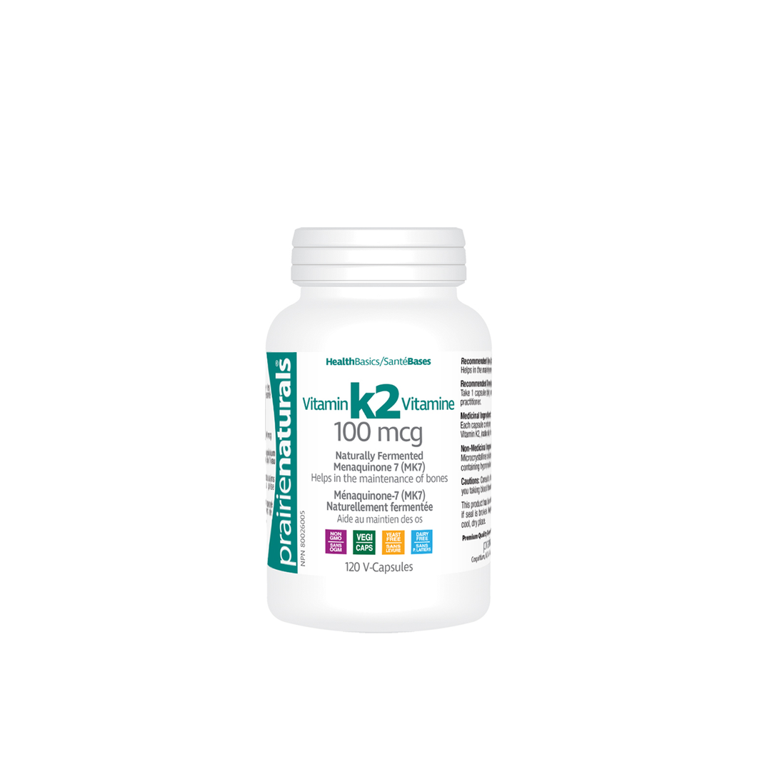 Prairie Naturals, Vitamin K2 100 mcg. 120 Caps.