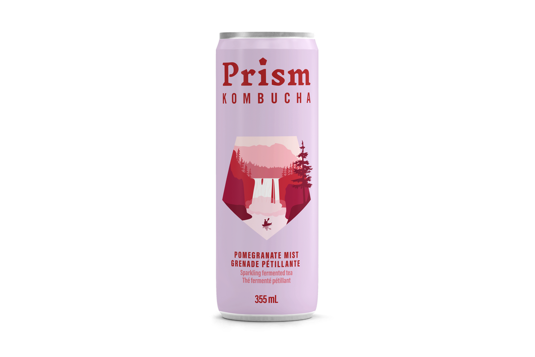 Pomegranate Mist Kombucha 355mL by Prism Kombucha