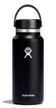 Load image into Gallery viewer, Wide Flex Cap Bottle Black 32oz by Hydro Flask
