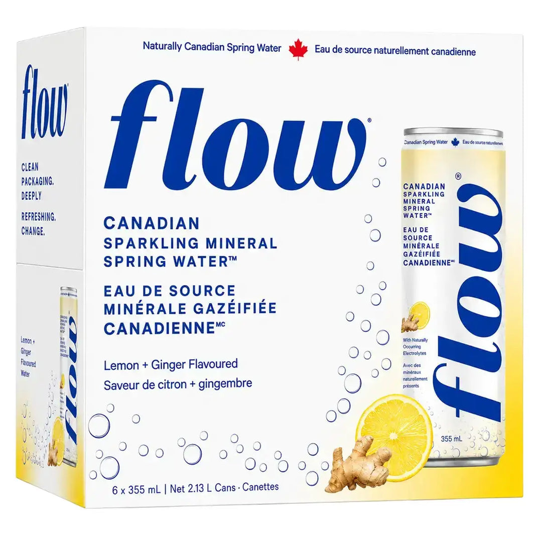 Lemon Ginger Sparkling Water 6x355mL
