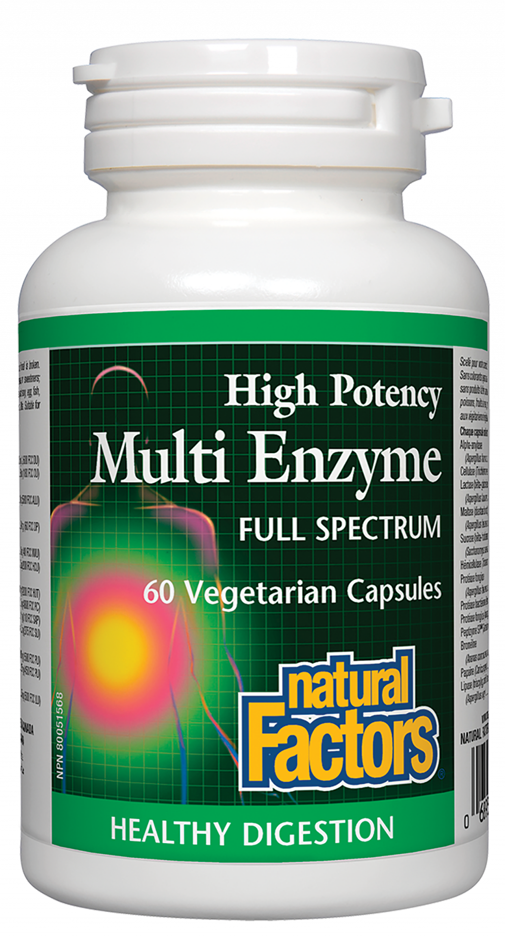 Natural Factors Multi Enzyme High Potency Full Spectrum 60 Vegetarian Capsules by Natural Factors