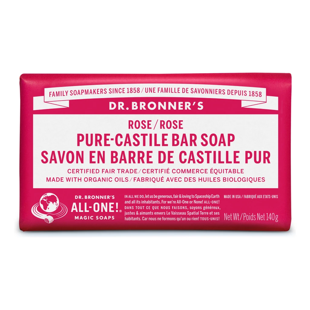 Rose Castile Bar Soap by Dr Bronner