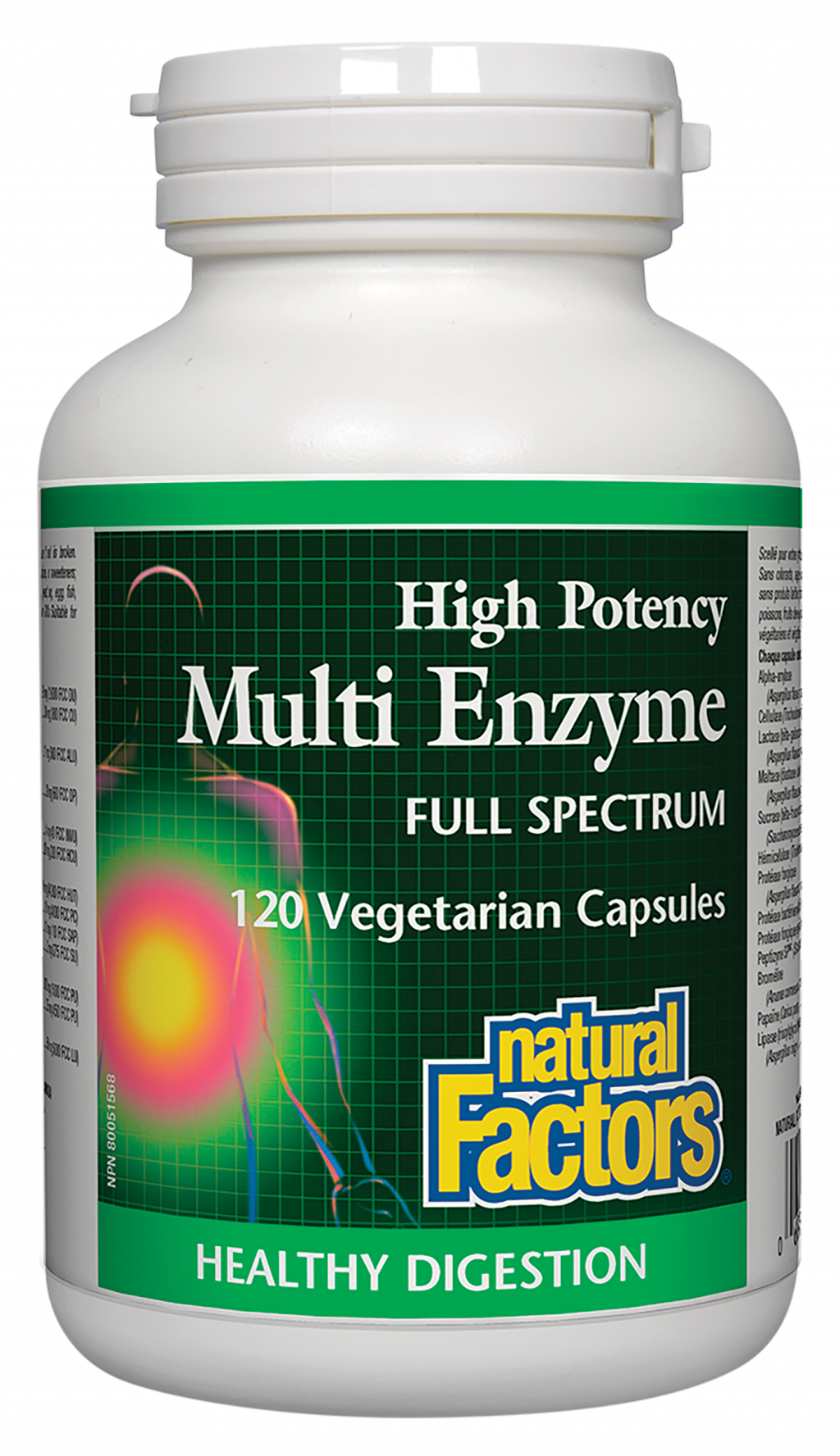 Natural Factors Multi Enzyme High Potency Full Spectrum 120 Vegetarian Capsules by Natural Factors