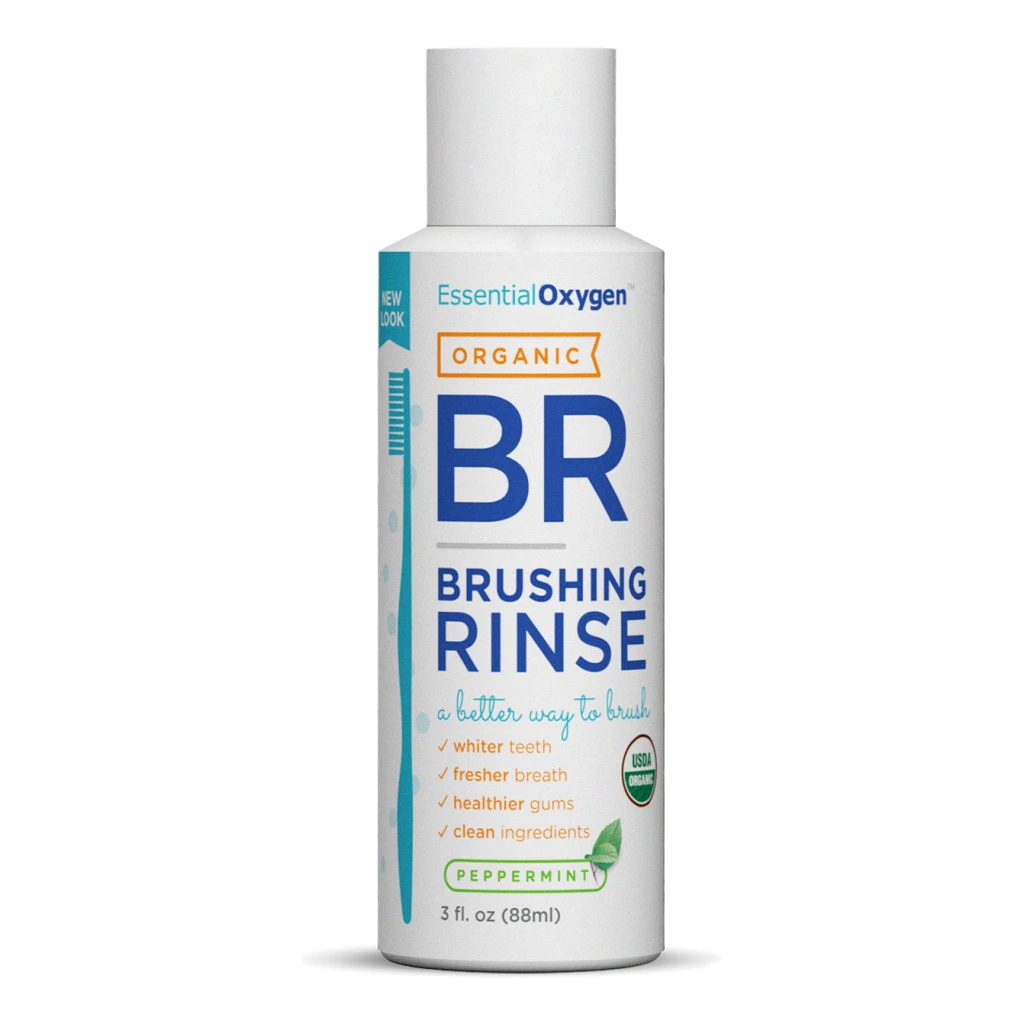Step 1 Org BrushingRinse Peppermint by Essential Oxygen