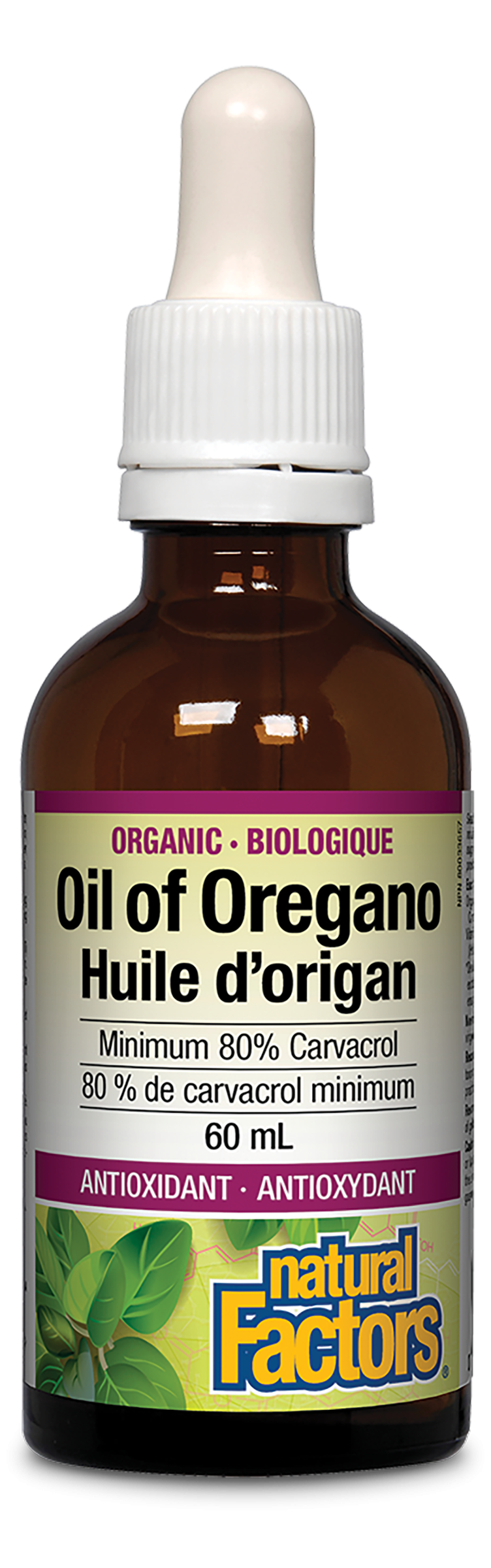 Natural Factors Organic Oil of Oregano    60 mL Liquid