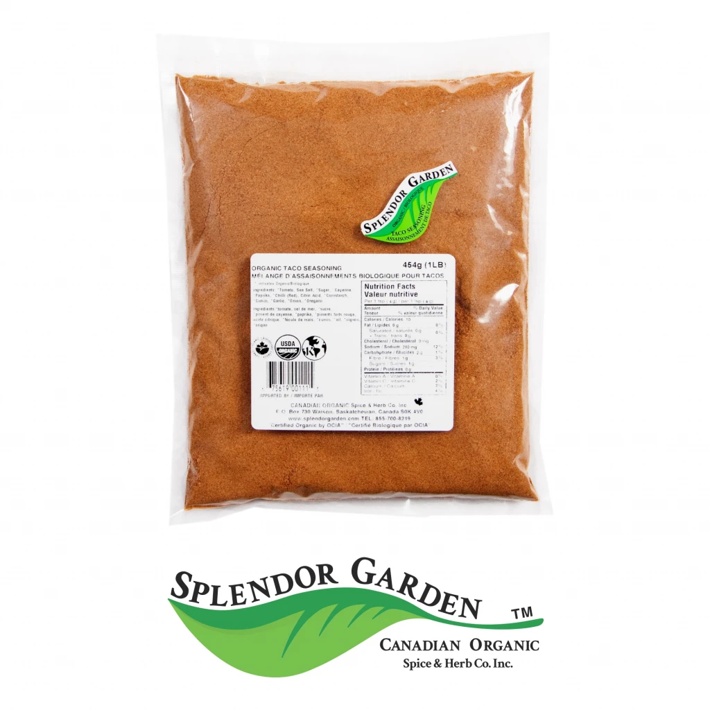 Organic Taco Seasoning by Splendor Garden
