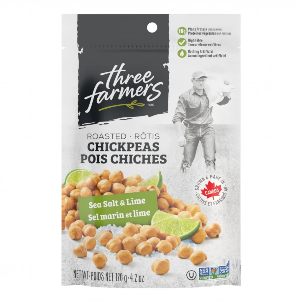 Roasted Chickpeas - Sea Salt &amp; Lime by Three Farmers