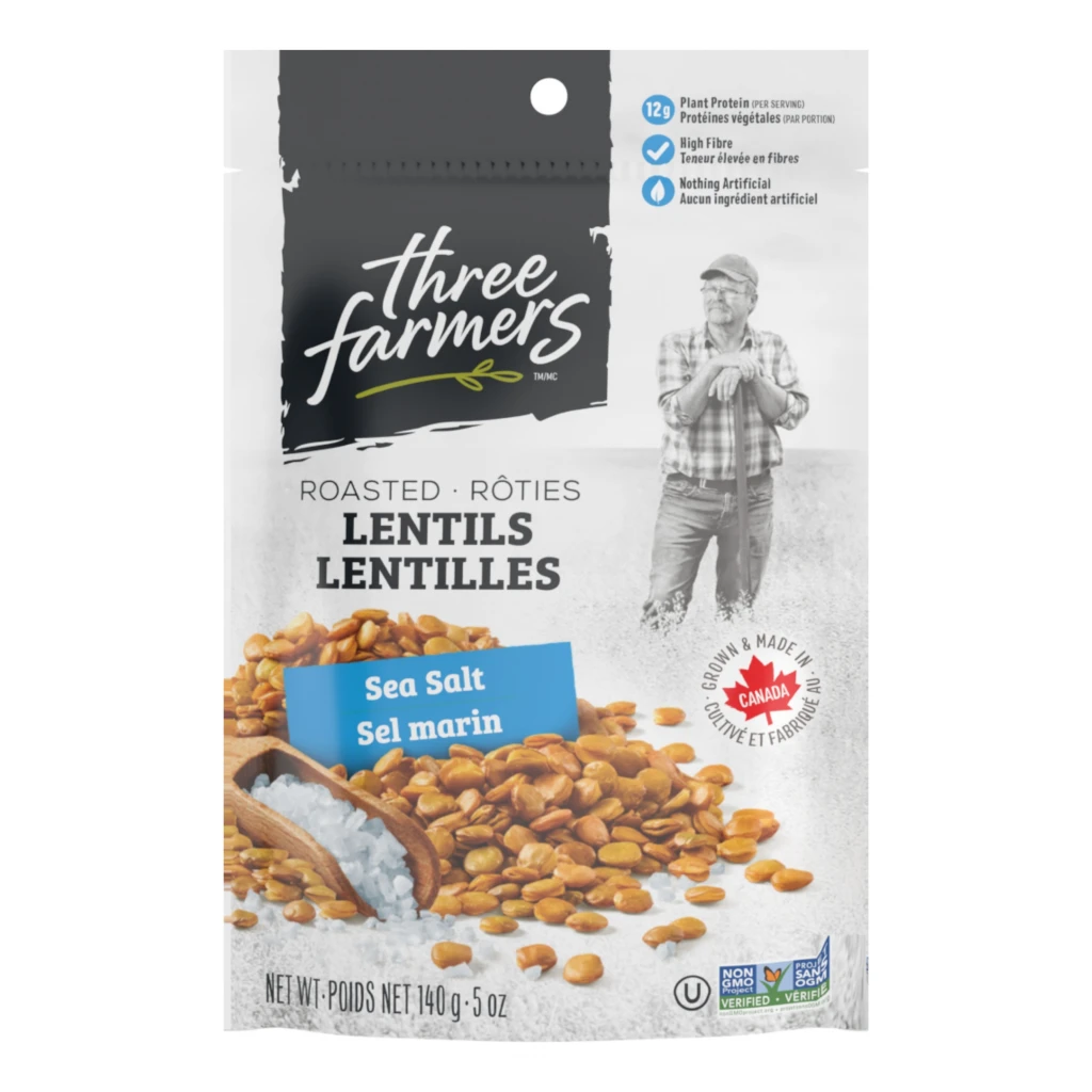 Roasted Lentils - Sea Salt by Three Farmers