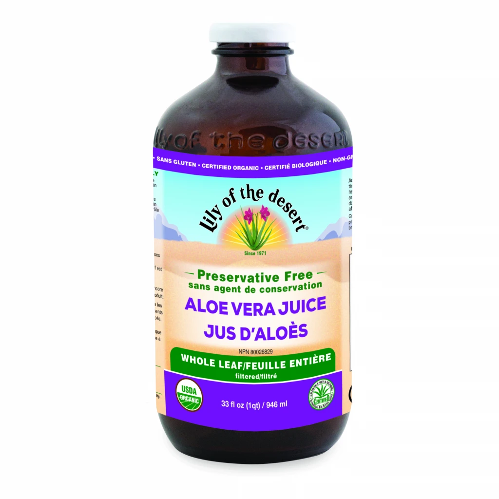 Aloe Vera Juice Whole Leaf 946Ml - Preservation Free by Lily of the Desert