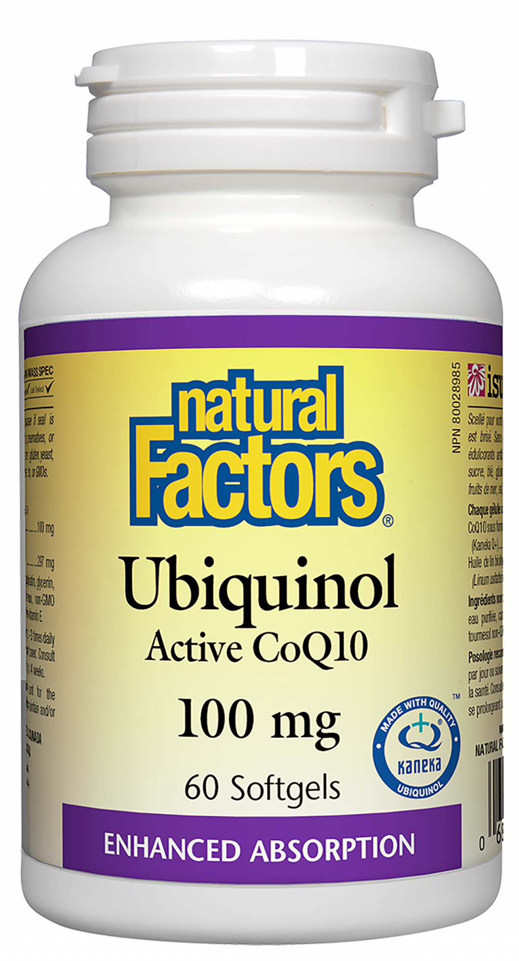 Natural Factors Ubiquinol Active CoQ10  100 mg  60 Softgels