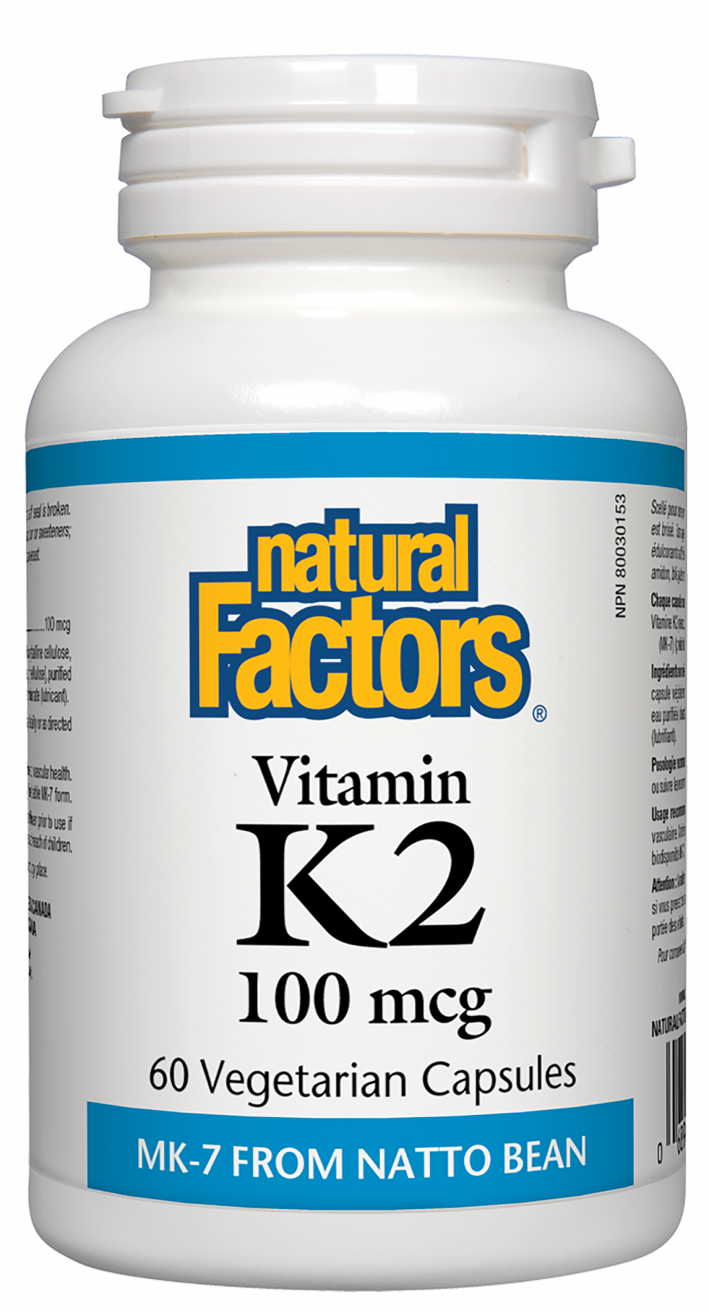 Natural Factors Vitamin K2 100 mcg 60 Vegetarian Capsules by Natural Factors