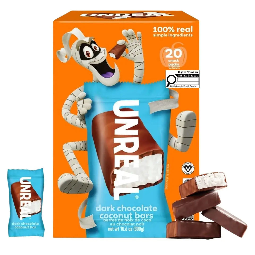 Unreal Dark Chocolate Coconut Bars 20ct box