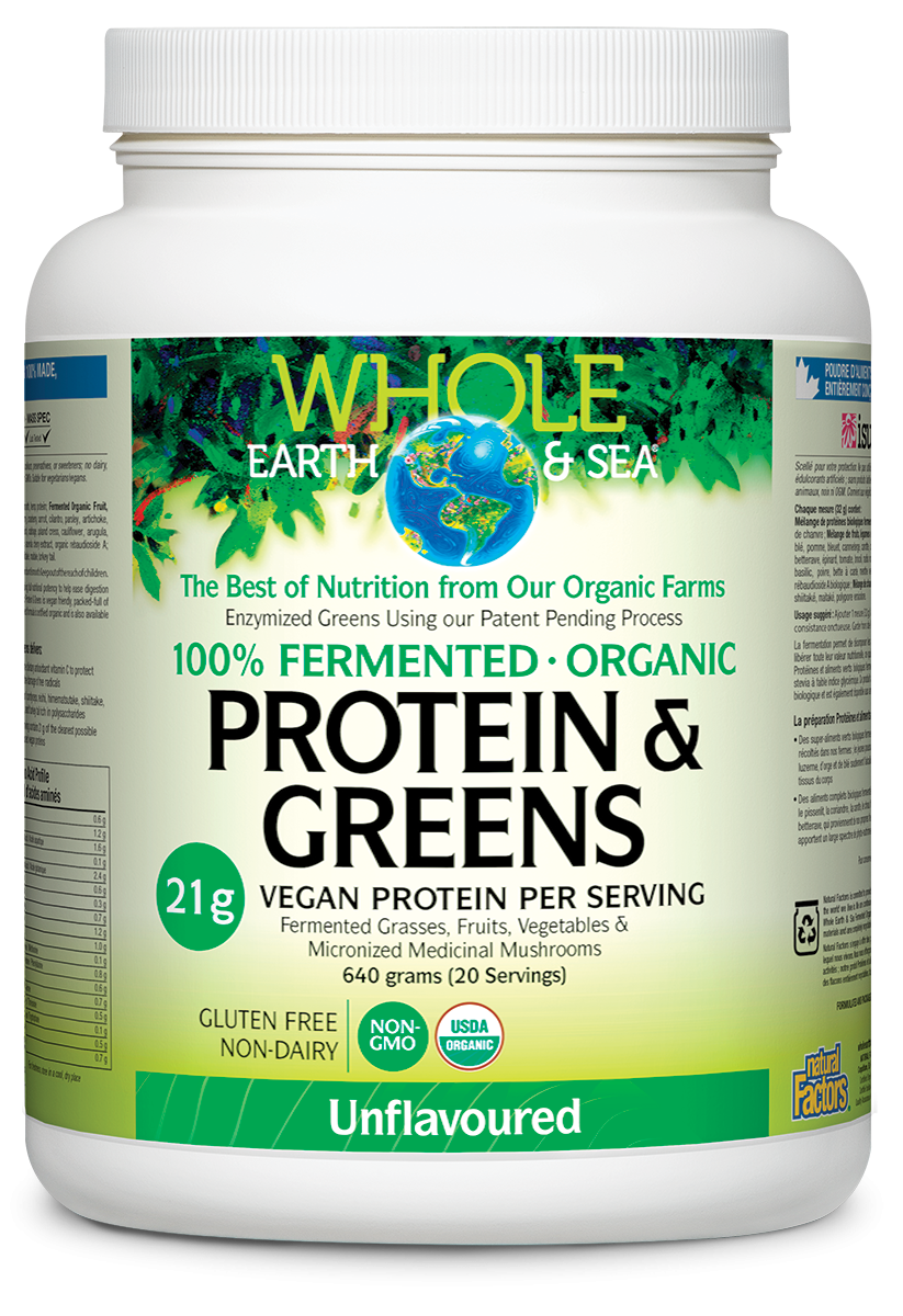 Whole Earth & Sea� Fermented Organic Protein & Greens   640 g Powder Unflavoured