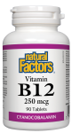 B12 250mcg 90tabs